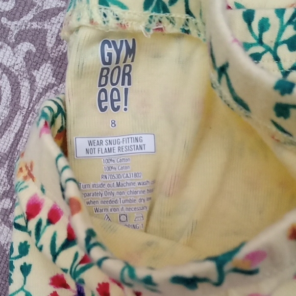 LAST CALL🥳NWOT Gymboree Girl's Pajama Set with Floral Bird Print - Picture 3 of 3